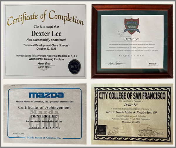 Certified auto repair and maintenance plaques